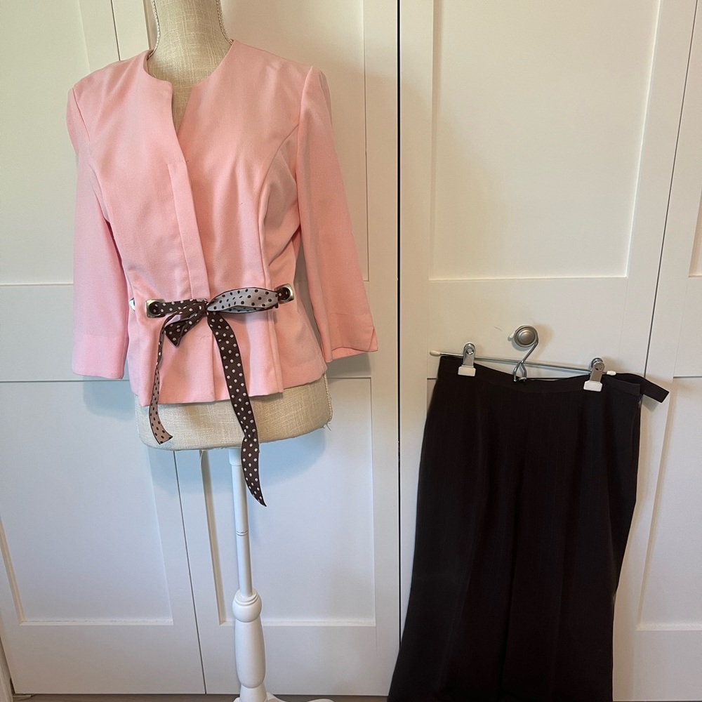 R&K Pink and Brown Pantsuit size 10 petite